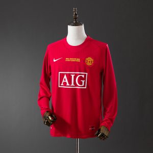 kb-151794473-1 Manchester United 07/08 Home Champions League Long Sleeve Retro Jersey