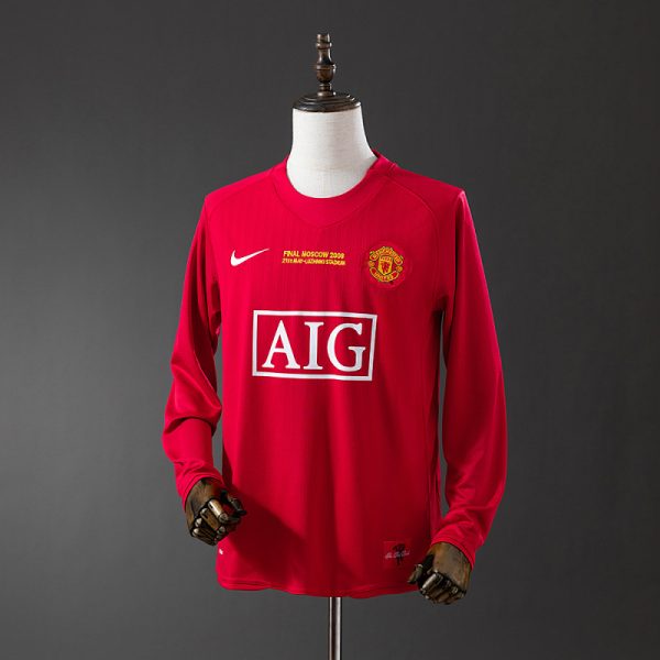 Manchester United 07/08 Home Champions League Long Sleeve Retro Jersey