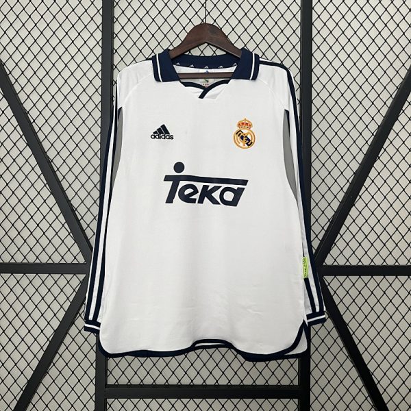 Real Madrid 00/01 Home Long Sleeve Retro Jersey