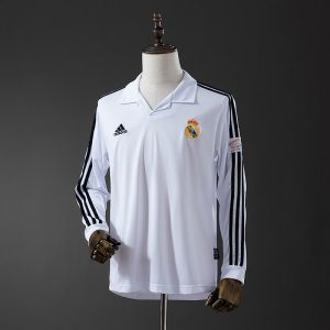 Real Madrid 02/03 Home Champions League Long Sleeve Retro Jersey