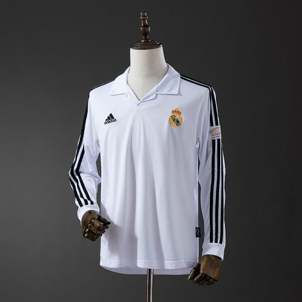 Real Madrid 02/03 Home Champions League Long Sleeve Retro Jersey