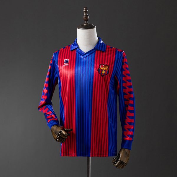 kb-212585801-1 Barcelona 1992 Home Long Sleeve Retro Jersey