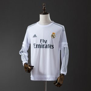 Real Madrid 15/16 Home Long Sleeve Retro Jersey