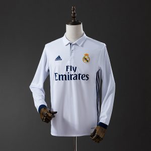 Real Madrid 16/17 Home Long Sleeve Retro Jersey