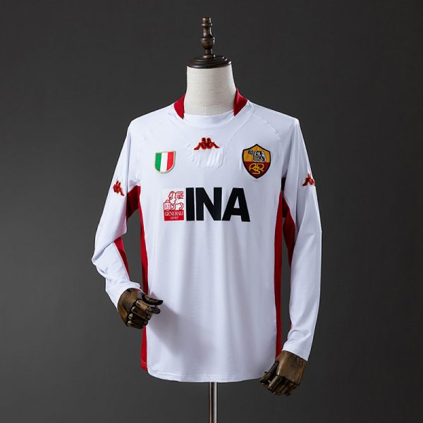 Roma 01/02 Away Long Sleeve Retro Jersey