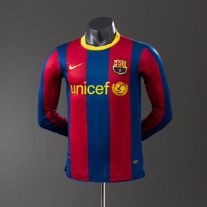 kb-212823047-1 Barcelona 10/11 Home Long Sleeve Player Version Retro Jersey
