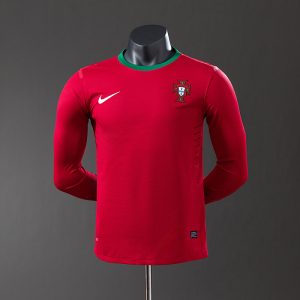 Portugal 2012 Home Long Sleeve Player Version Retro Jersey