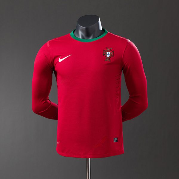 Portugal 2012 Home Long Sleeve Player Version Retro Jersey