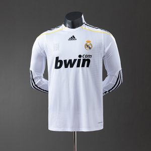 kb-212823181-1 Real Madrid 09/10 Home Long Sleeve Player Version Retro Jersey