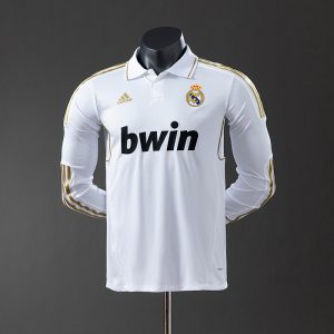 kb-212823308-1 Real Madrid 11/12 Home Long Sleeve Player Version Retro Jersey