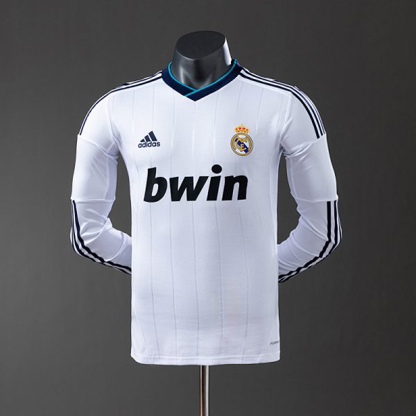 Real Madrid 12/13 Home Long Sleeve Player Version Retro Jersey