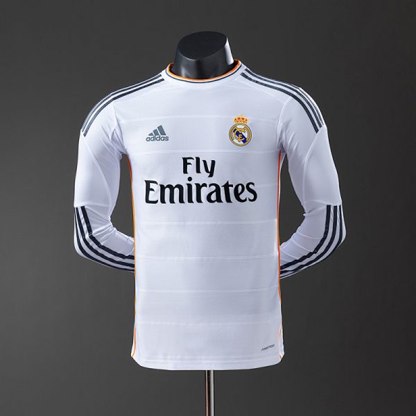 Real Madrid 13/14 Home Long Sleeve Player Version Retro Jersey