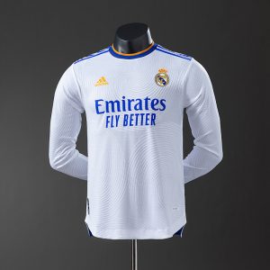 Real Madrid 21/22 Home Long Sleeve Player Version Retro Jersey