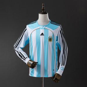Argentina 2006 Home Long Sleeve Retro Jersey