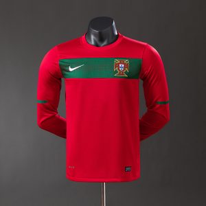 Portugal 2010 Home Long Sleeve Player Version Retro Jersey