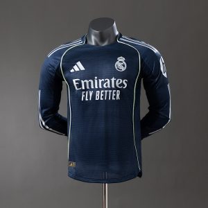 Real Madrid 25/26 Away Long Sleeve Player Version Jersey