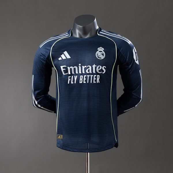 Real Madrid 25/26 Away Long Sleeve Player Version Jersey