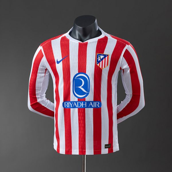 Atletico Madrid 25/26 Home Long Sleeve Player Version Jersey