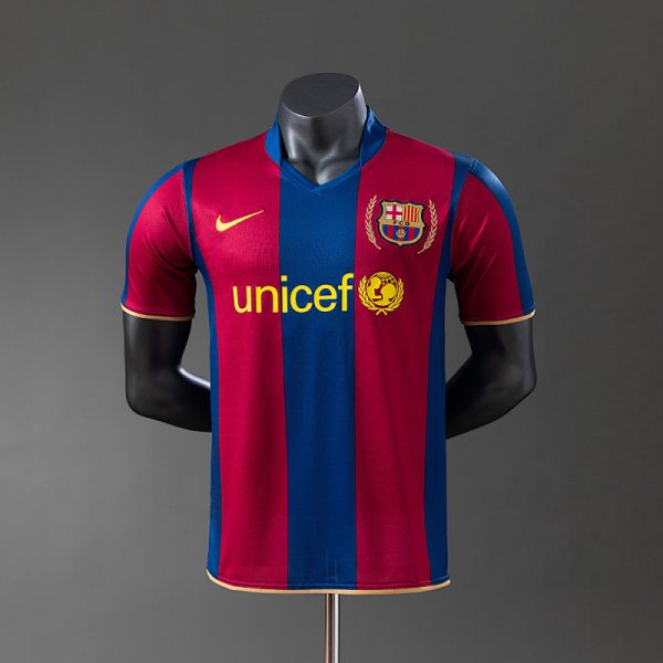 Barcelona 07/08 Home Player Version Retro Jersey