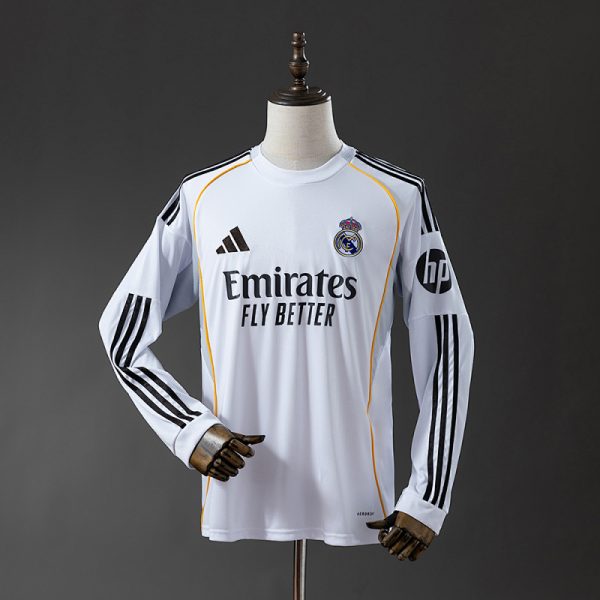 kb-213386986-1 Real Madrid 25/26 Home Long Sleeve Jersey