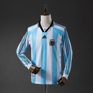 Argentina 1998 Home Long Sleeve Retro Jersey