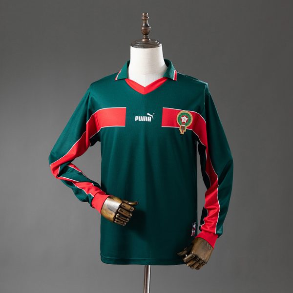 Morocco 1998 Home Long Sleeve Retro Jersey
