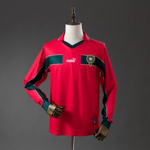 kb-213796210-1 Morocco 1998 Away Long Sleeve Retro Jersey