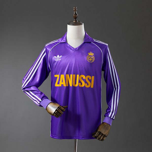 kb-214404006-1 Real Madrid 84/85 Away Long Sleeve Retro Jersey