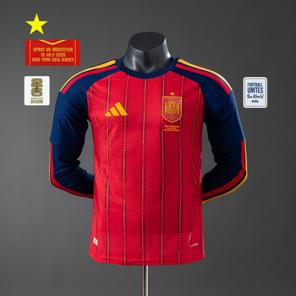 Spain 2026 Home Long Sleeve Player Version Jersey