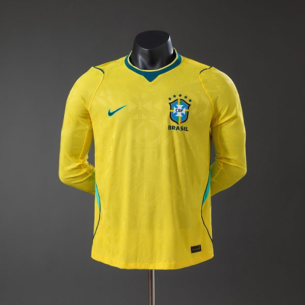 Brazil 2026 Home Long Sleeve Player Version Jersey