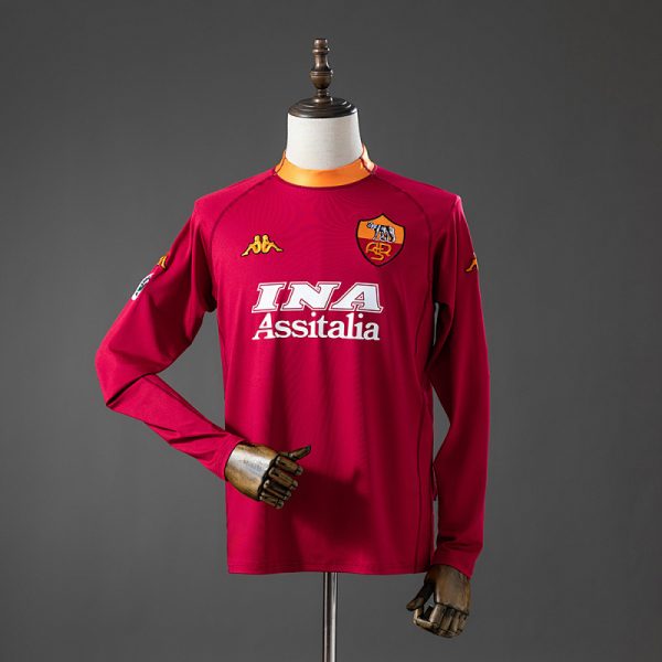 Roma 00/01 Home Long Sleeve Retro Jersey