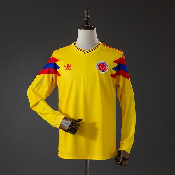 Colombia 1990 Home Long Sleeve Retro Jersey