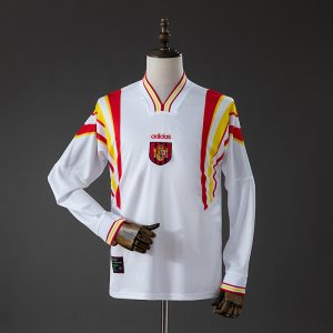 Spain 1996 Away Long Sleeve Retro Jersey