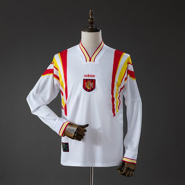 Spain 1996 Away Long Sleeve Retro Jersey