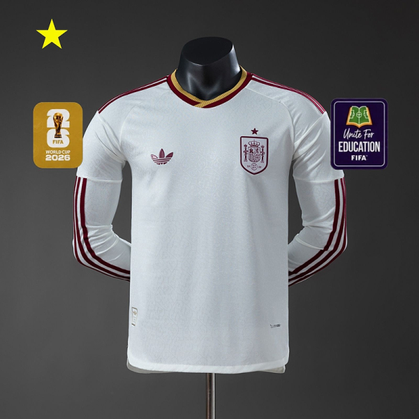 Spain 2026 Away Long Sleeve Player Version Jersey