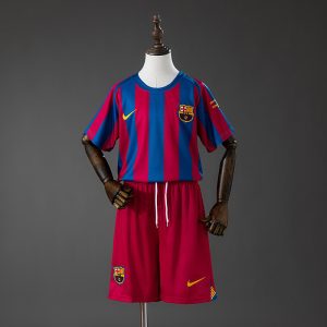 Barcelona 05/06 Home Champions League Retro Kids Kit
