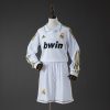 Real Madrid 11/12 Home Long Sleeve Retro Kids Kit