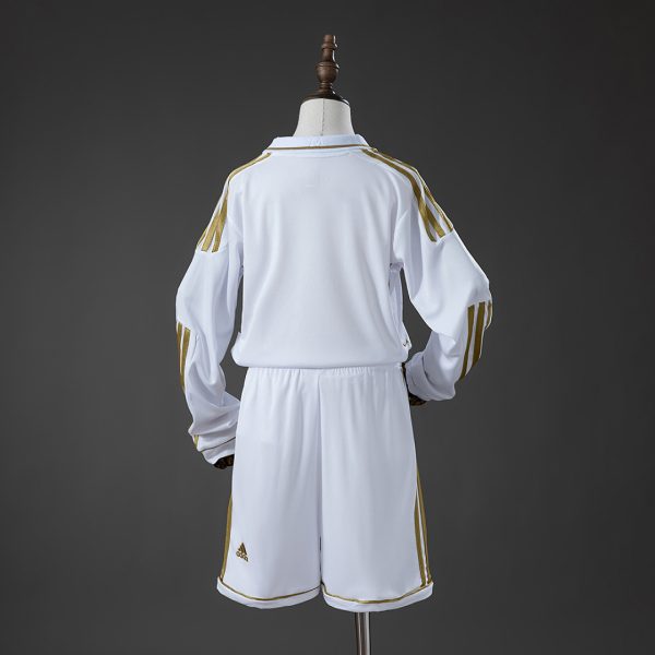 Real Madrid 11/12 Home Long Sleeve Retro Kids Kit