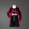 AC Milan 06/07 Home Long Sleeve Retro Kids Kit