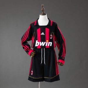 AC Milan 06/07 Home Long Sleeve Retro Kids Kit