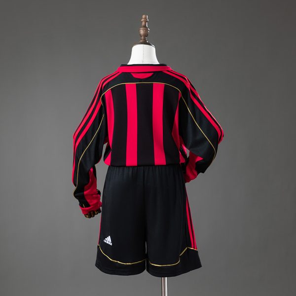 AC Milan 06/07 Home Long Sleeve Retro Kids Kit