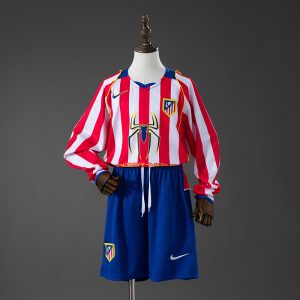 Atletico Madrid 04/05 Home Long Sleeve Retro Kids Kit