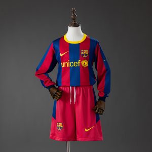Barcelona 10/11 Home Long Sleeve Retro Kids Kit