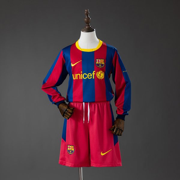 Barcelona 10/11 Home Long Sleeve Retro Kids Kit