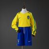 Brazil 2002 Home Long Sleeve Retro Kids Kit