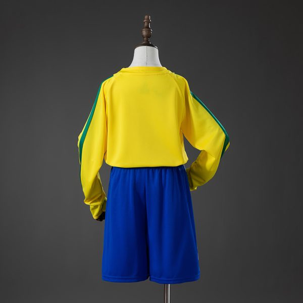 Brazil 2002 Home Long Sleeve Retro Kids Kit