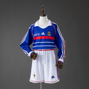 France 1998 Home Long Sleeve Retro Kids Kit