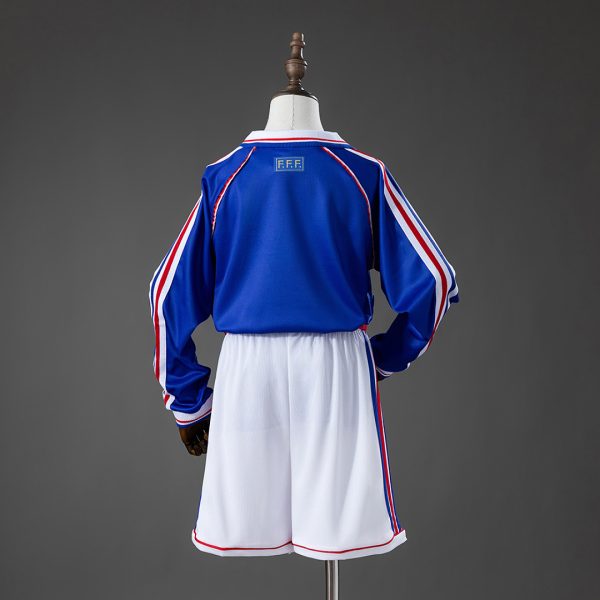 France 1998 Home Long Sleeve Retro Kids Kit
