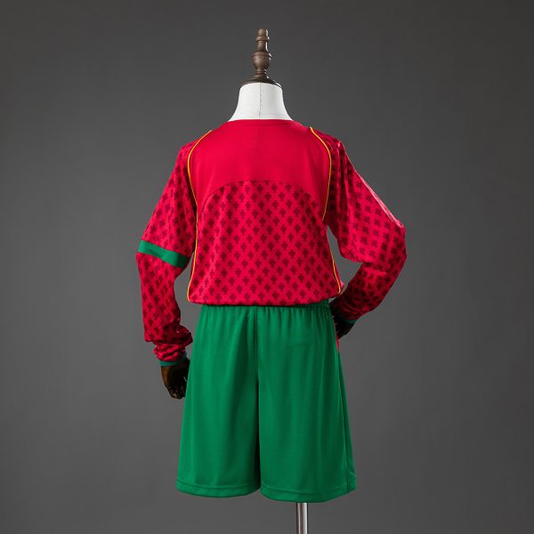 Portugal 2004 Home Long Sleeve Retro Kids Kit