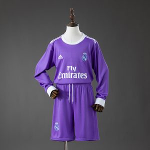 Real Madrid 16/17 Away Long Sleeve Retro Kids Kit